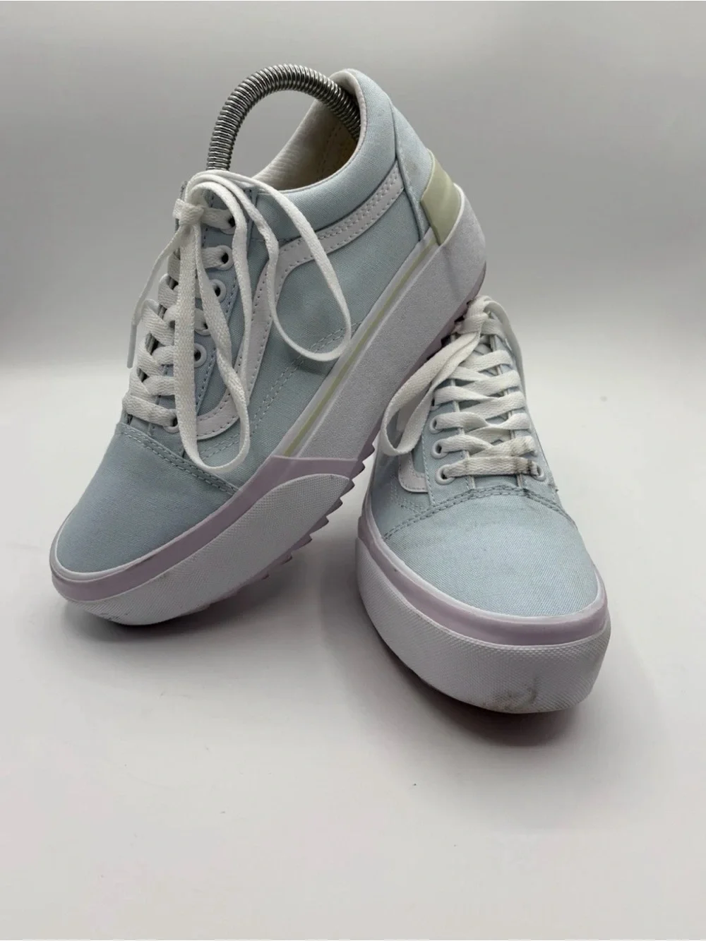 Vans Old Skool Stacked Platform Women's Size 8 Shoes Sneaker Pastel Blue